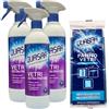 FEI FAN SET QUASAR PULIZIA: 3x Spray VETRI CON EXTRA PROFUMO 580ml + Panno VETRI In Super Microfibra, Lucida e Rimuove Facilmente Lo Sporco Più Ostinato