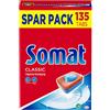 Somat Classic Lavastoviglie Tabs(135 schede), lavelli piatti per una pulizia potente, le pastiglie lasciano piatti puliti e brillanti