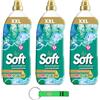 Beni Culinari 3 X Soft XXL Ammorbidente Concetrato - Ammorbidente concentrato con elisir profumato - Lavaggio Lavaggio Lavaggio 95 lavaggi 2 litri + Beni Culinari Portachiavi 0