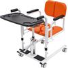 Jolre Sollevatore portatile per anziani e anziani, sollevatore disabili,supporto per trasferimento, sedia da doccia multifunzione con seduta divisa a 180°, portata 150 kg (arancione)