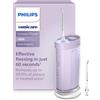 Philips Sonicare Flosser compatto 1000, idropulsore portatile con 3 modalità di filo interdentale, irrigatore orale impermeabile IPX7, adatto ai viaggi, viola, modello HX3333/23