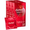 Durex Supersottile (56 mm), Forma serbatoio Easy-on, 3 confezioni, 36 Profilattici sottili, vestibilità Regular