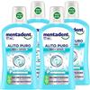 Mentadent 4x Mentadent Collutorio Alito Puro Menta Artica Zero Alcol con Zinc Mineral Antibatterico - 4 Flaconi da 500 ml ognuno