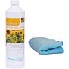 Berger-Seidle Classic NeutralCleaner Concentrato, detergente per pavimenti in legno oliato, cerato e sigillato, porte, telai delle finestre (1 litro) + panno lucidante