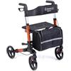 Moretti Rollator Deambulatore Girello per Anziani in Alluminio ARANCIO OCEANO 2.0 Art. RP545G -