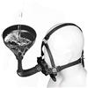 ZYHNYTAO Bavaglio per Bocca con Imbuto - Schiavo del Sesso Toilette Imbuto Bocca Aperta Bavaglio Cappuccio Maschera Orinatoio Piscio Gag Silicone SM Cappuccio Gioco di Ruolo per Animali Domestici(Blau)