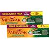 Dabur Meswak Complete Oral Care Dentifricio - 800 g (400 g x 2, confezione da 2) | Dentifricio completo per la cura orale e delle gengive | Contiene estratto di Miswak puro e raro | Senza fluoro