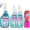 DC CASA NUNCA SET PULIZIA VETRI : GLASNET SPRAY 750 ML + 2XGLASNET RICARICA 750 ML + 7 PANNi MICROFIBRA 30x35 cm
