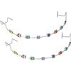 Joygoodta 2 pezzi clip su bretelle sicure colorate in acciaio inossidabile moda bretelle decorazione del dente con fili metallici e legature ortodontiche