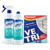 Generico Kit Quasar Vetri con Ammoniaca, Spray e Ricarica 580ml, Include Panno Ultramicrofibra