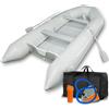 EBERTH Gommone EBERTH barca da pesca barca a pale in robusto PVC per motore fuoribordo 8 persone, 4,60m x 1,90m barca con 2X sedile in panchina, 2X pagaia, pavimento in alluminio, pompa