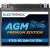 Electronicx AGM Batteria Moto 12V 20Ah 270A ▶ Batteria moto motocicletta scooter quad - senza manutenzione esente da manutenzione ricombinazione gas
