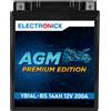 Electronicx Batteria per moto Electronicx AGM 12 V 14 Ah 200 A - Sostituisce i modelli YTX14AHL-BS, YB14L-A2, YB14L-B2 - Senza manutenzione e ad alte prestazioni ▶ Batteria premium 12 V senza manutenzione Spedizione in Germania
