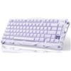 GravaStar Mercury K1: tastiera meccanica con telaio in alluminio, layout QWERTY US da gioco wireless al 75%, RGB a tre modalità, tasti in PBT, batteria da 8000 mAh - Viola