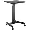 Maclean MC-892 Tavolo da Scrivania per laptop Lavorare in piedi e seduti Altezza regolabile max. 113 cm Inclinabile Rotelle Barra antiscivolo (Nero)