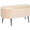 ATMOSPHERA CREATEUR D'INTERIEUR Atmosphera Créateur d'intérieur - Panca in velluto beige 100x40cm