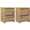 vidaXL Comodini 2pz Rovere Artigianale 30x30x40cm in Legno Multistrato