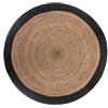 ATMOSPHERA CREATEUR D'INTERIEUR - Tappeto in iuta bordo nero nero D120cm