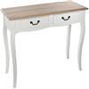 ATMOSPHERA CREATEUR D'INTERIEUR ATM-114515A AC-Deco Console 2 cassetti-Chrysa-L 87 x L 34 x H 78 cm-Blanc, Legno