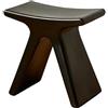 MinHuianG Sgabello Basso in plastica Creativa, Sgabello per Doccia da Bagno Antiscivolo Impermeabile, Comodo Sedile per Scarpe a Cambio Forte per Soggiorno Cucina Camera da Letto, 43,5×24×41,5 cm,Nero