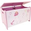Fun House 713050 Licorne - Cassetta per giocattoli per bambini, a partire dai 3 anni, colore: bianco, rosa