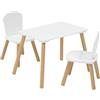 ATMOSPHERA CREATEUR D'INTERIEUR Atmosphera - Set tavolo e sedie per bambini Alex - 3 pezzi (1 tavolo + 2 sedie) - Piano del tavolo resistente all'acqua - Arredamento per camera da letto, arredamento per sala giochi - Per bambine e