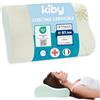 Kiby® Cuscino Cervicale in Memory Foam [DISPOSITIVO MEDICO Detraibile] Ortopedico con Aloe Vera (Certificato OEKO-TEX®), Doppia Onda Ergonomico, Traspirante, Antirussamento, Anallergico e Lavabile