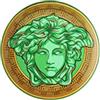 Versace - Amplified Piatto Piattino 17cm Verde Oro Porcellana