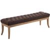 CLP Panca Design Chesterfield Ramses In Stoffa I Panchina Ingresso Capitonné Telaio Legno Chiaro I Panchina Fondo Letto Capitonné, Colore:marrone, Dimensione:150 cm