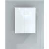 Generico Pensile bagno cm 60x74 bianco lucido 2 ante - chiusura soft close