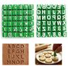 Seruno X Timbri Lettere Alfabeto X 72PCS, Timbri per Argilla Stencil Lettere Maiuscole e Minuscole, per Ceramica, Biscotti e Decorazione Personalizzata di Torte, Strumento Timbro con Numeri e Lettere