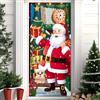 WANAIR Decorazioni Natalizie per Porta, Fuori Porta Natalizio Copriporta Natalizia Grande Striscione di Babbo Natale da Appendare alla Porta, Addobbi Banner Decorazione per Porta Ingresso Casa 90 x 180 cm