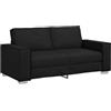 vidaXL Divano a due posti Nero 180 cm Pelle Sintetica, Soggiorno, divano moderno, poltrona elegante, design rettangolare, ecopelle resistente, posti morbidi, seduta ergonomica