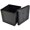 Lovely Home Pouf Contenitore Big Big Ecopelle 50x50x50 cm. (Nero)