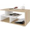 MeblePitus.pl Meble Pitus Tavolino da Caffè - Tavolino Soggiorno 90 x 50 x 49 cm Moderno Basso - Tavolini Salotto, Tavolo Soggiorno - Quercia Sonoma/Bianco