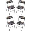milani home MilaniHome.it - Set di 4 Sedie Slim Pieghevoli New York di Design con Comoda Imbottitura nella Seduta per Ospiti, Ufficio, Casadi coloreNew York