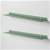 Steelnovo | Zeno, Coppia di Mensole da Parete in Metallo Verniciato, 2 Mensole da Muro Portaoggetti, 80x3x15 cm, Colore Verde, Design Minimal e Moderno, Scaffale da Muro, Made In Italy