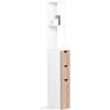 IDMarket - Scaffalatura per toilette in legno bianco con 3 ante in faggio WILLY