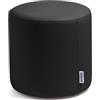 Avalon - Pouf Poggiapiedi Rigido CILINDRO Mamba Ignifugo Classe 1IM in Ecopelle Nautica, Puff Poggiapiedi, Seduta da Interno ed Esterno, Professionale Comodo Impermeabile, Made in IT(45cm-Nero)