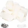 Cereria Del Rosso -Cera di soia per Candele- Premium 1 kg, Kit -stoppino in Puro Cotone- e grappette Materiali Naturali di qualità Made in Italy