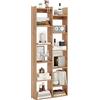 COSTWAY Scaffale in Legno per Libri, Libreria a 12 Ripiani con Kit Anti-Ribaltamento, Unità di Stoccaggio a Forma di Albero, Ideale per Casa Ufficio, 65 x 20 x 162 cm (Naturale)