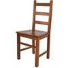 t m c s Tommychairs - Sedia modello Rustica per cucina bar e sala da pranzo, robusta struttura in legno di faggio color noce chiaro e seduta in legno