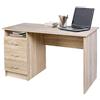 BAKAJI Scrivania con Cassettiera 3 Cassetti + Ripiano Aperto Tavolo da Lavoro Porta Pc Computer in Legno MDF Arredamento Casa Ufficio Cameretta Design Moderno Dimensione 120 x 51 x 72 cm (Quercia)