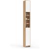 IDMarket - Mobile bagno TOMI a 2 ante con 4 nicchie, finitura faggio e bianco
