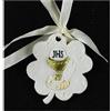 DLM Bomboniere DLM29341 (Kit 12 Pezzi) Calamita Magnete Calice Comunione Quadrifoglio in Resina Segnaposto Confettata Pensierino bomboniera Regalo