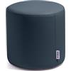 Avalon - Pouf Poggiapiedi Rigido CILINDRO Mamba Ignifugo Classe 1IM in Ecopelle Nautica, Puff Poggiapiedi, Seduta da Interno ed Esterno, Professionale Comodo Impermeabile, Made in IT(45cm-Blu notte)