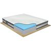 Comprarredo Materasso matrimoniale memory foam 160x190 ortopedico e sfoderabile MALAGA, altezza 25cm, con ioni d'argento e Magnetoterapia, 5cm di memory foam, con lato estivo/invernale