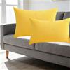 SWJ-swjssb Fodere per Cuscini Personalizzabili in Velluto a Coste Elasticizzato | Set di 2 Federa Cuscino con Cerniera Invisibile, Lavabili | Copricuscino Decorative per Divano(Lemon Yellow,70x90 cm)