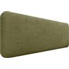 DHOME Testiera Imbottita Liscia Arrotondata in Tessuto Aqualine per Parete Acustica Testate Letto Fonoassorbenti Camera da Letto (Verde, 140cm)