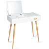 IDMarket - Toeletta con specchio pieghevole scandinavo LISA